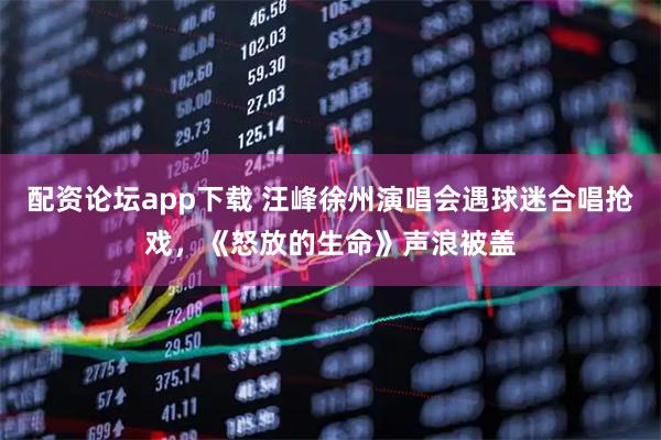 配资论坛app下载 汪峰徐州演唱会遇球迷合唱抢戏，《怒放的生命》声浪被盖